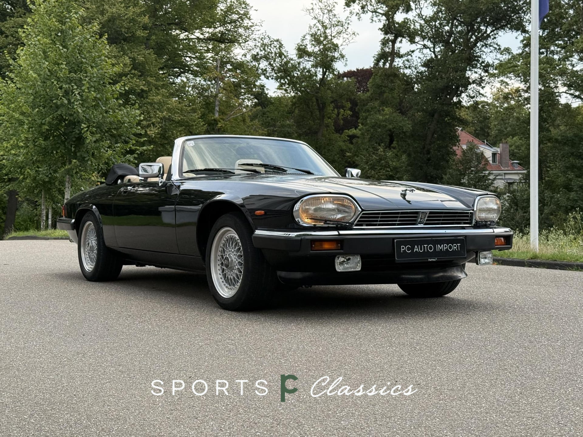 Jaguar XJ XJS V12 convertible 5.3L EU Auto Pionolak zwart beige leder